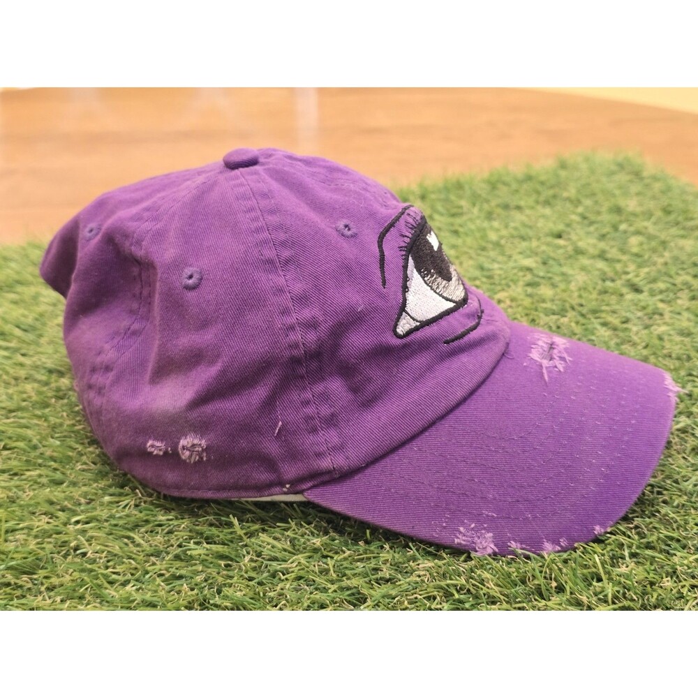 2016 Authentic Jon Stan Purple Distressed Hat With Evil Eye GUC Super Rare - Picture 5 of 13
